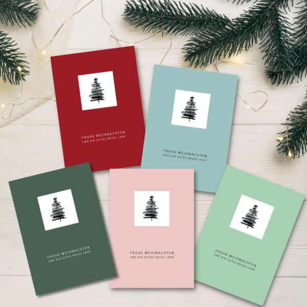 Bäumchenvariation 1 Weihnachtskarten