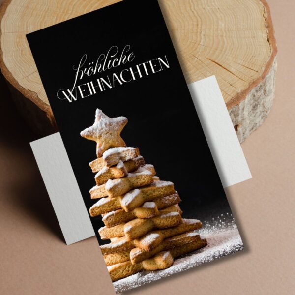 Gebäckbaum gbm-sw Weihnachtskarte